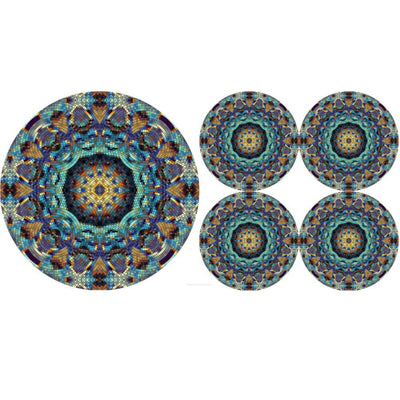 Conjunto de bases redondas de feltro 1 + 4 - BARCELONA