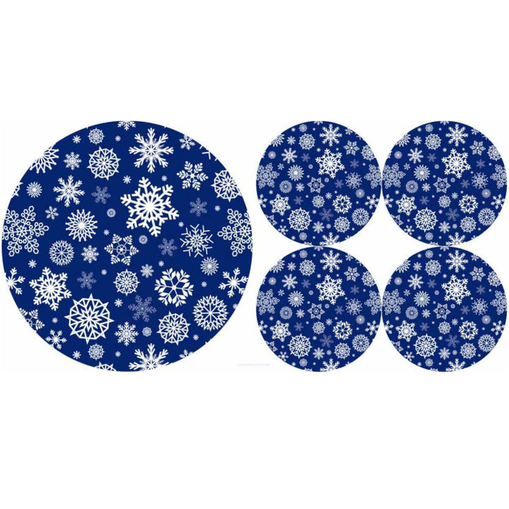 Conjunto de bases redondas de feltro 1 + 4 - SNOW