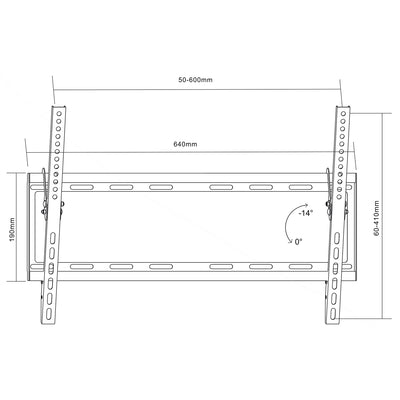 Soporte de TV Maclean MC-605N + cable HDMI MCTV-813