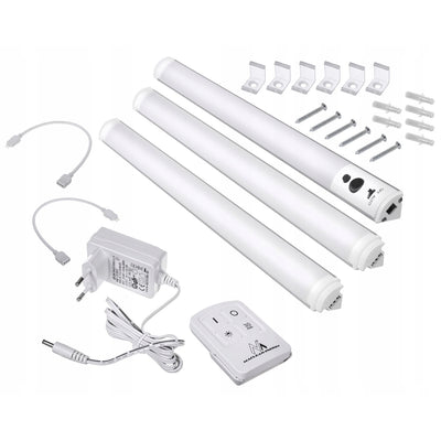 Faixa de iluminação LED sob o gabinete + controle remoto