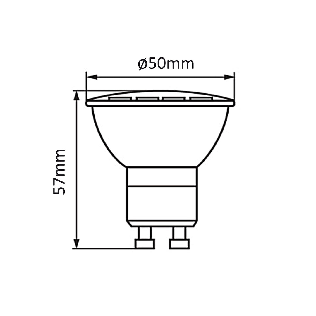 Maclean Plafond Redondo Preto MCE422 B + Lâmpada LED GU10 5W 4000K