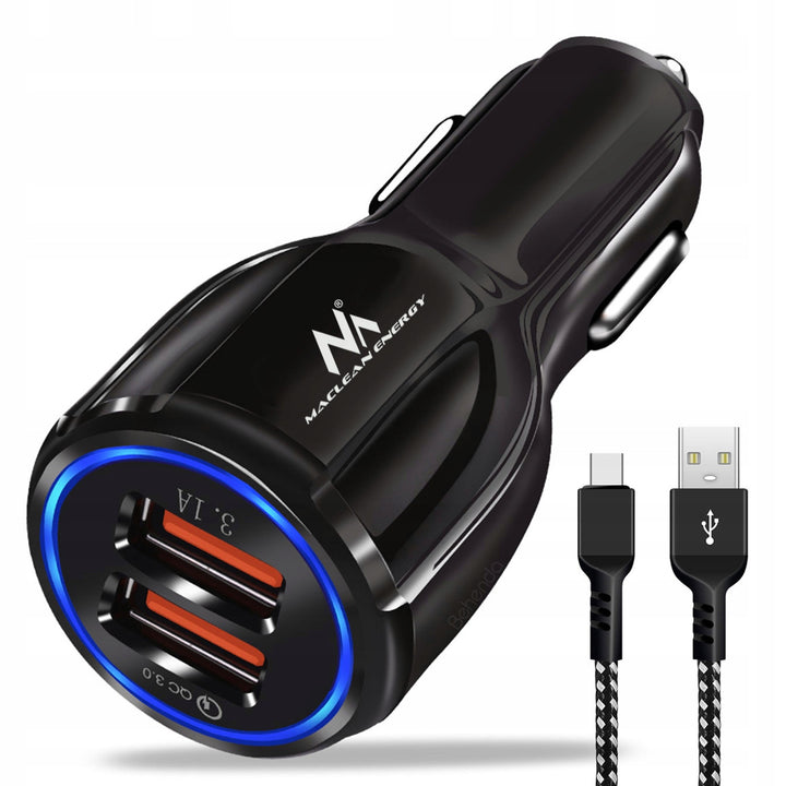 Carregador de carro USB Maclean Energy 6100 mA + cabo