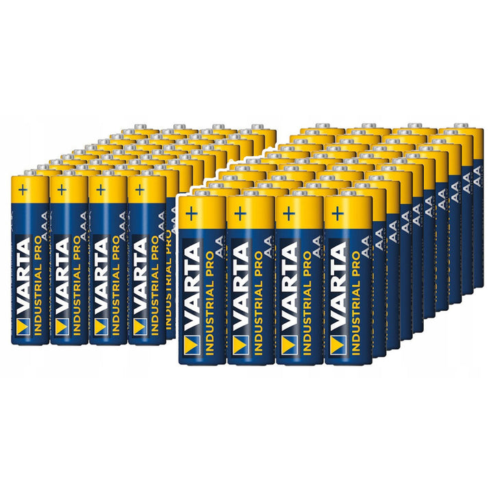 Pilhas alcalinas Varta Industrial AAA AA 80 unidades