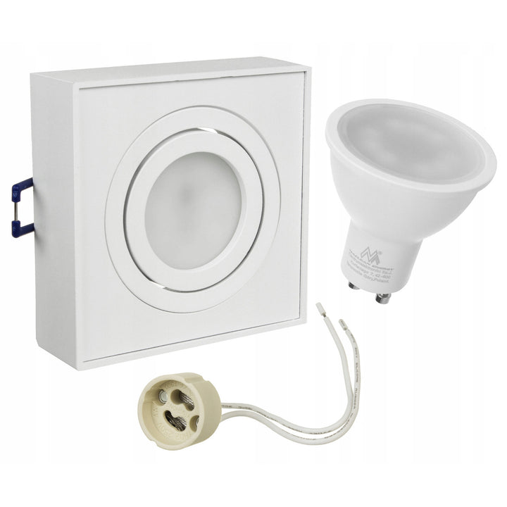 Luminaria empotrada MCE464 W 7W + Led GU10