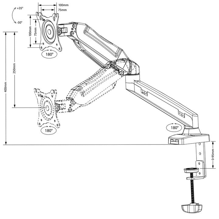 Suporte giratório para laptop Maclean MC-860 + MC-764