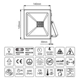 Estação de trabalho de chão com iluminador LED Maclean 30W