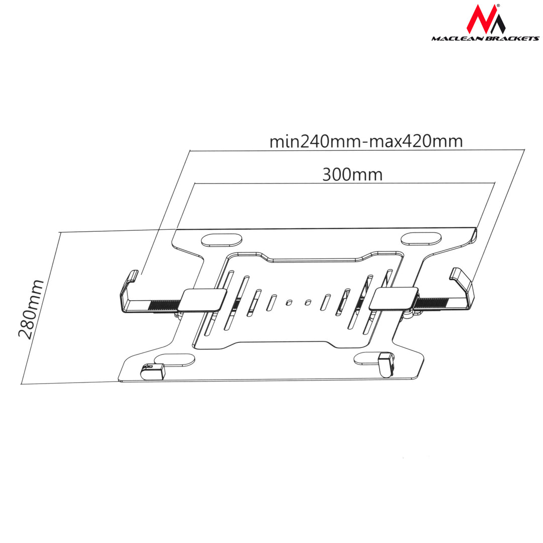 Suporte giratório para laptop de mesa Maclean MC-906
