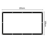 Tela de projeção Maclean MC-980 84 "Tela dobrável 177x99cm Ângulo de visão 179 ° Ganchos de tensão Quadro 25mm 16:9