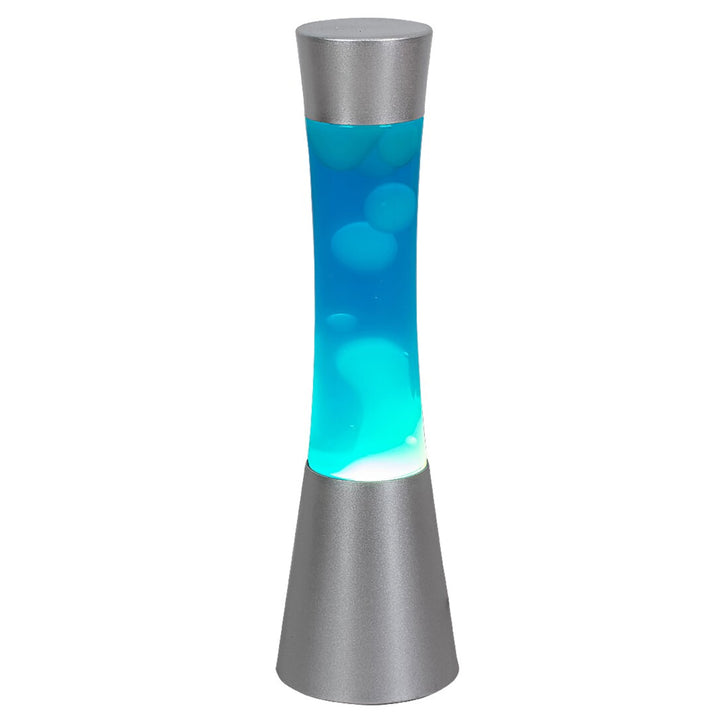 Lámpara decorativa Minka lavalamp Gy6.35 20W, 39,5 cm color azul plata