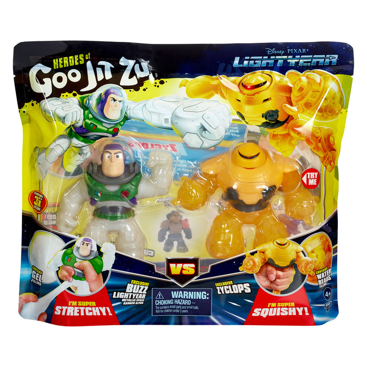 Conjunto de 2 figuras de Heroes of Goo Jit Zu LIGHTYEAR - Buzz vs Zyclops