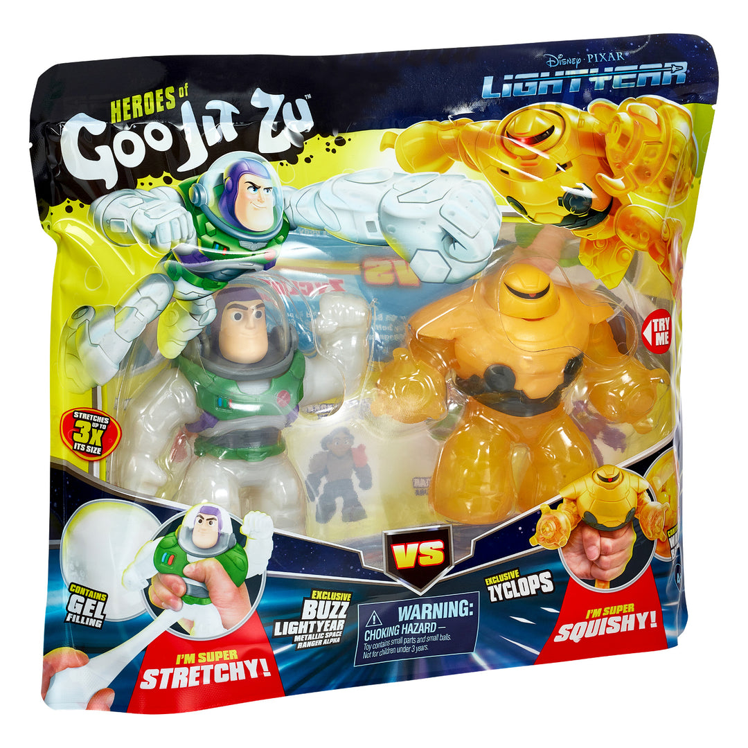 Conjunto de 2 figuras de Heroes of Goo Jit Zu LIGHTYEAR - Buzz vs Zyclops