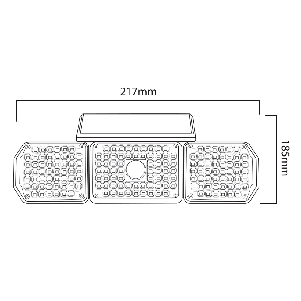 Maclean MCE615 Lámpara de Pared Exterior Lámpara Solar con Sensor de Movimiento IP65 4W 320lm 122 LED SMD 4000K Blanco Neutro Iluminación Exterior 3 Modos de Iluminación Sensor de Crepúsculo