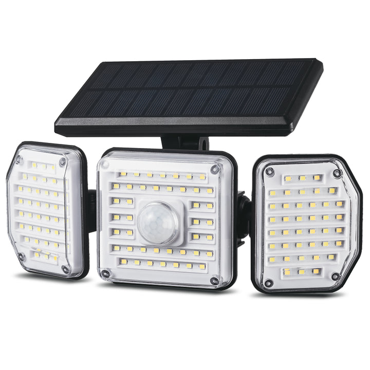 Maclean MCE615 Lámpara de Pared Exterior Lámpara Solar con Sensor de Movimiento IP65 4W 320lm 122 LED SMD 4000K Blanco Neutro Iluminación Exterior 3 Modos de Iluminación Sensor de Crepúsculo