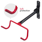 Maclean MC-430 Soporte de Pared para Bicicletas Portabicicletas Horizontal Ganchos de Acero Carga máx. 30 kg