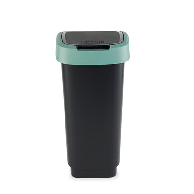 Cubo de Basura Papelera Rotho Twist 25L negro/verde oscuro