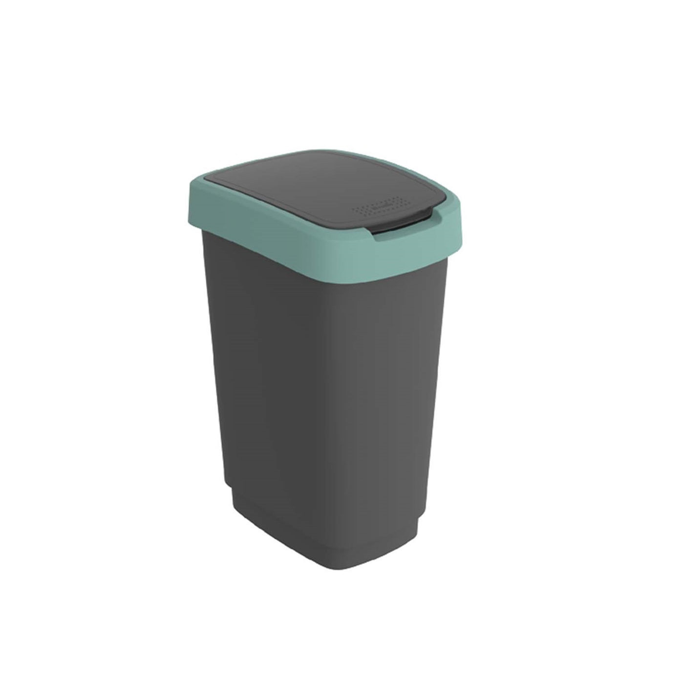 Cubo de Basura Papelera Rotho Twist 25L negro/verde oscuro