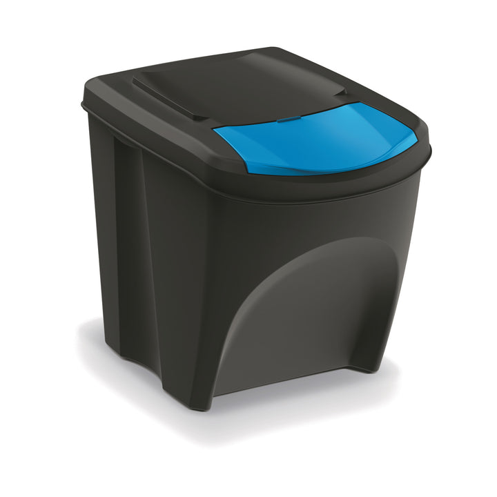 Juego de cubos de reciclaje Keden Sortibox 3x25L negro