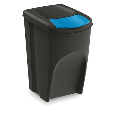 Contentor de reciclagem Keden Sortibox 3x35L preto