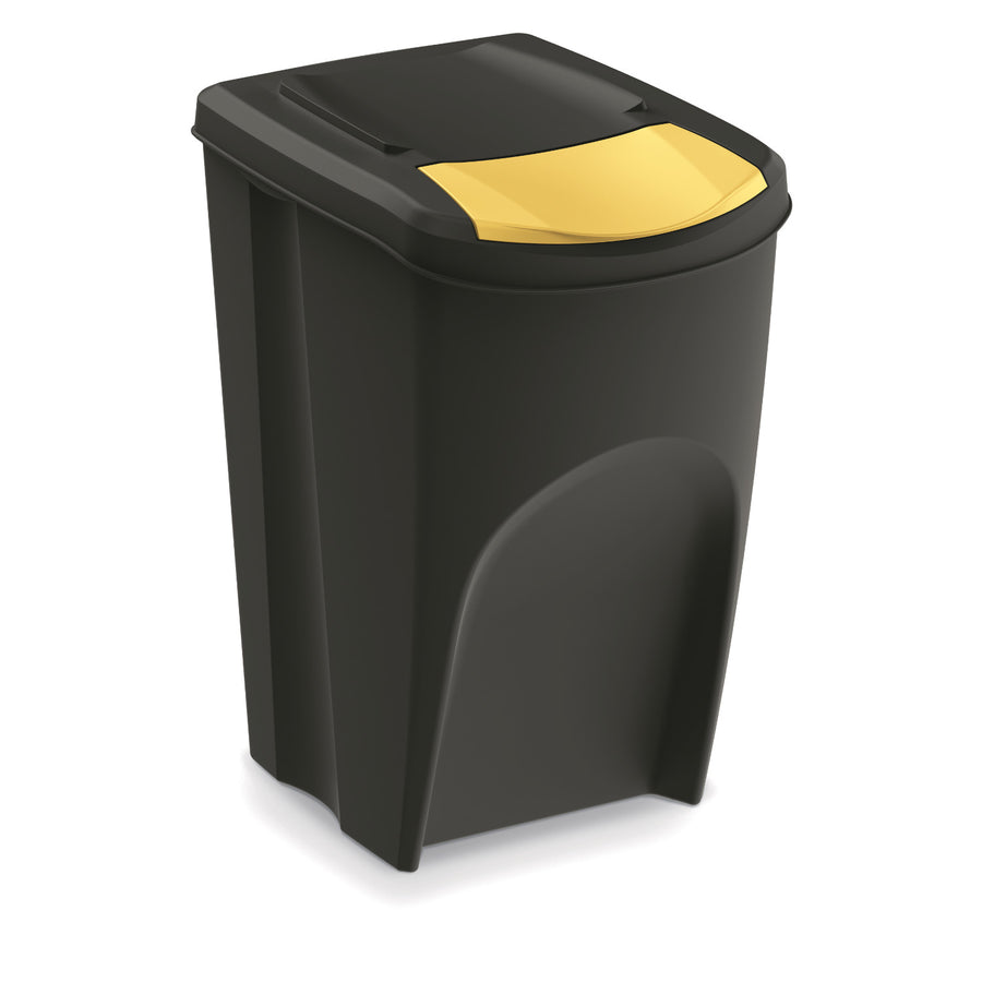Contentor de reciclagem Keden Sortibox 4x35L preto
