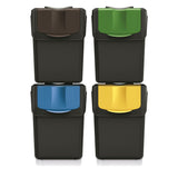 Keden SORTI BOX Juego de papeleras 4x20l  Cubos de reciclaje - negro
