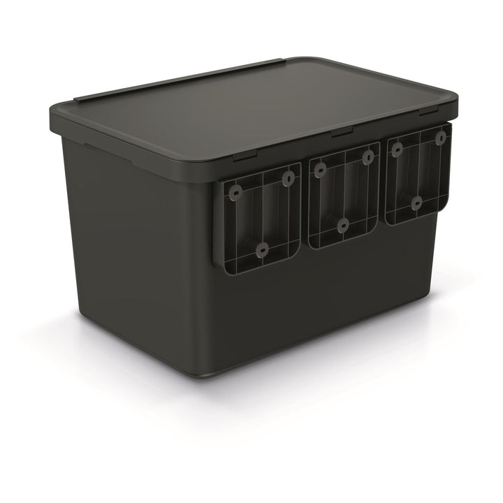Lixeira Keden SYSTEMA 4x10 litros - reciclagem preta