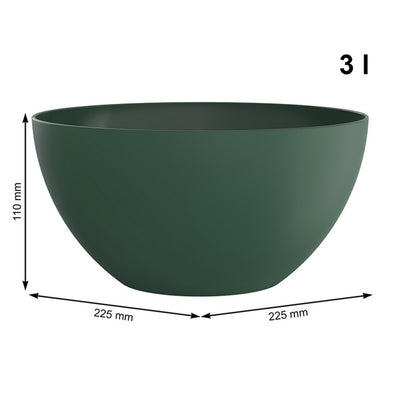 Rotho Caruba Ensaladera Bol Apto para Lavavajillas Sin BPA Diametro 22.5cm 3L Color Verde