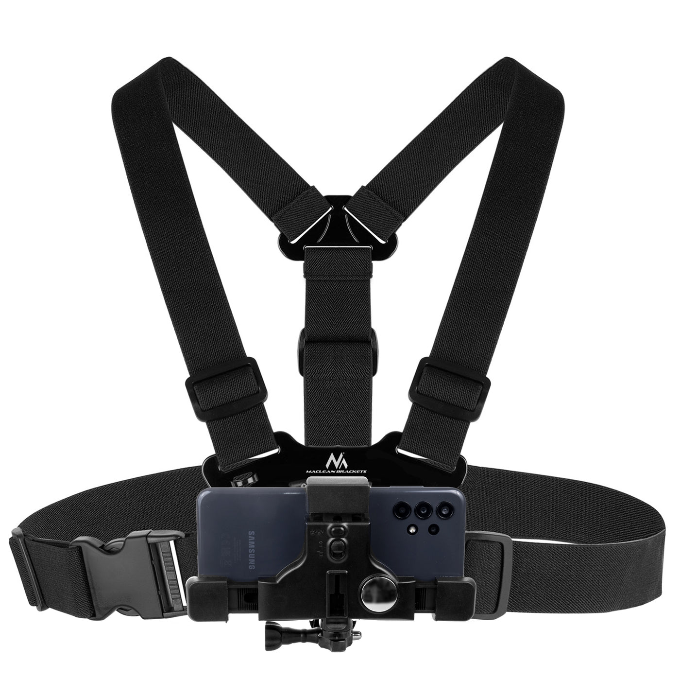 Arnês esportivo Maclean MC-445 com suporte universal para telefone, câmera GoPro e outros dispositivos