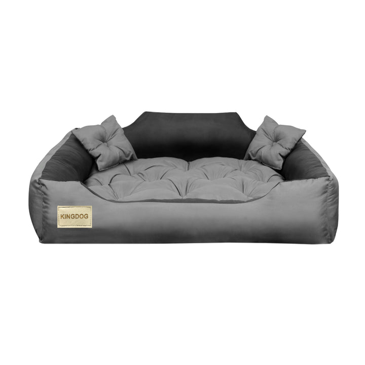 Cama para cães e gatos em microfibra 40x30 / 55x45 cm cinza-preto