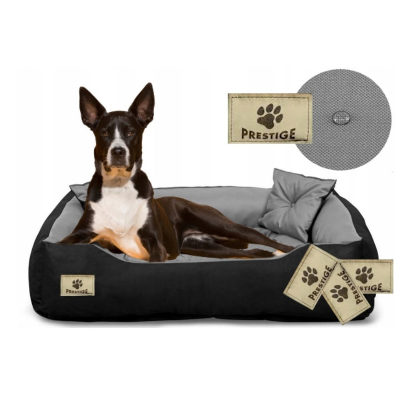 Cama para perros Prestige 55x45 cm gris-negro para gatos