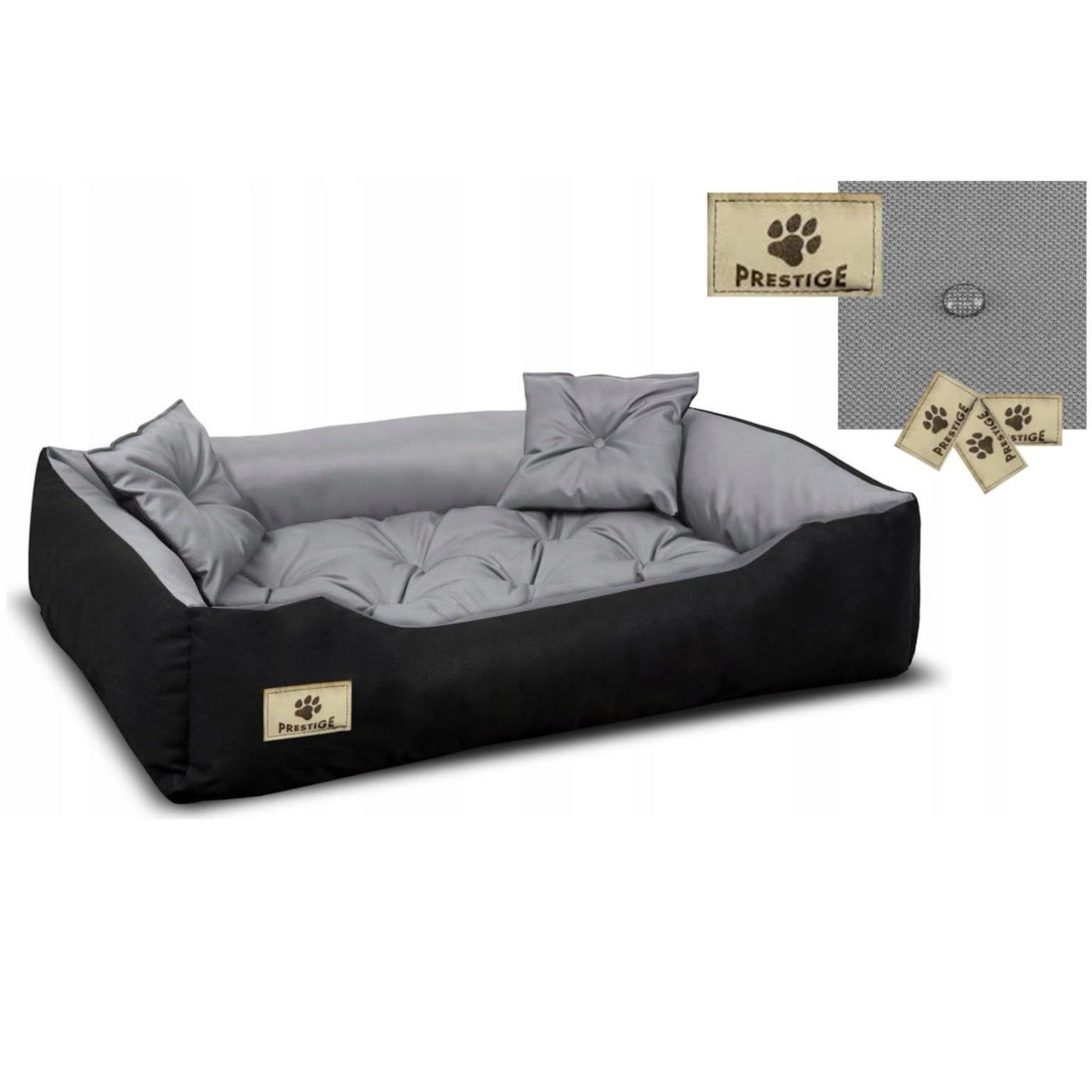 Cama para perros Prestige 55x45 cm gris-negro para gatos