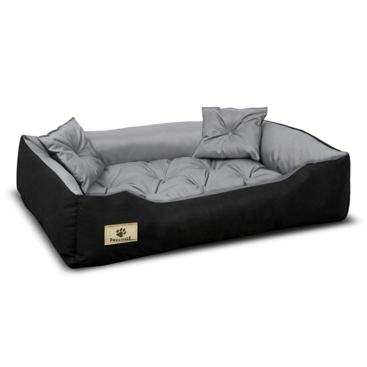 Cama para cão ou gato Prestige 130x105cm cinza/preto