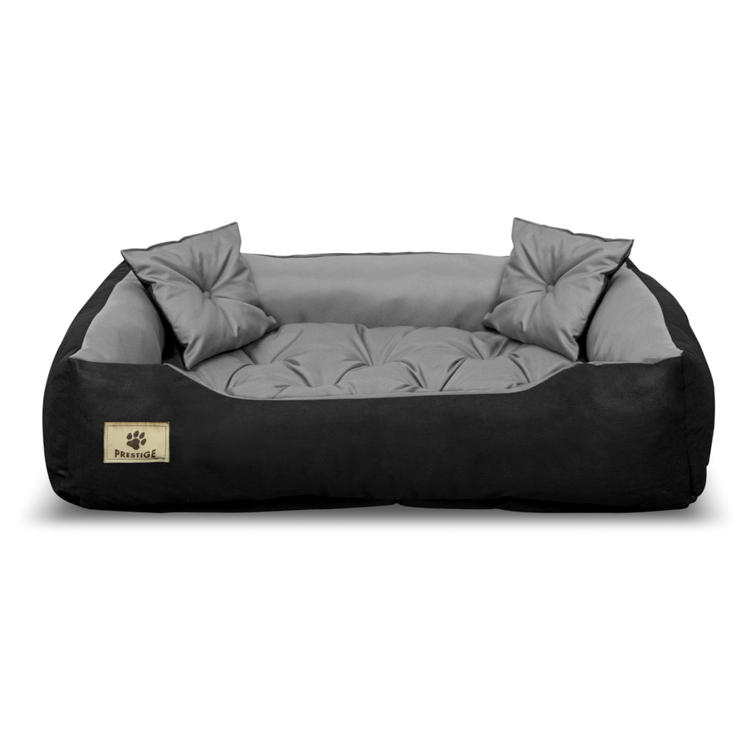 Cama para cão ou gato Prestige 130x105cm cinza/preto