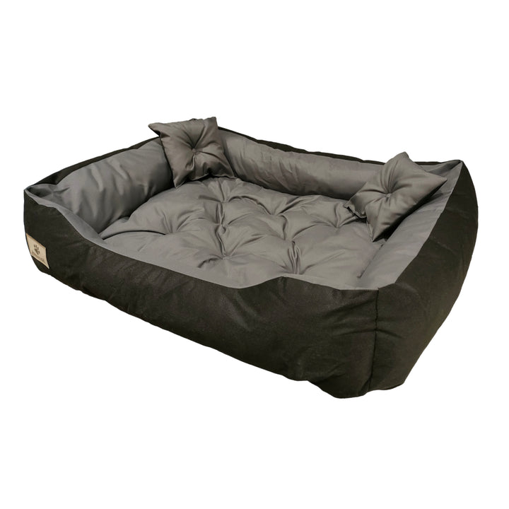 Cama para cão ou gato Prestige 130x105cm cinza/preto