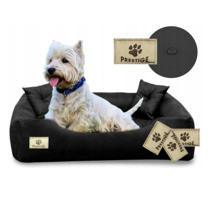 Cama confortável preta Prestige 55x45 cm para cães e gatos