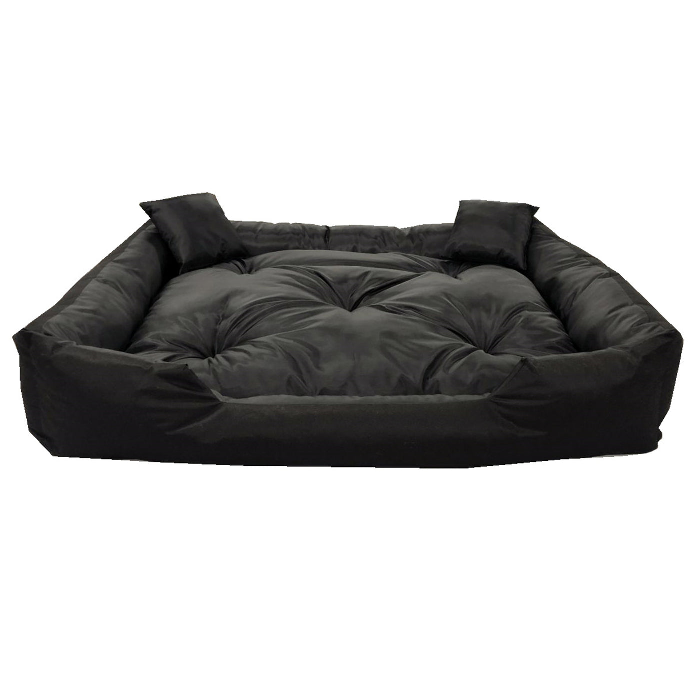 Cama KingDog Ecco para cães e gatos com almofada. Material impermeável lavável 55x45 cm cor preta