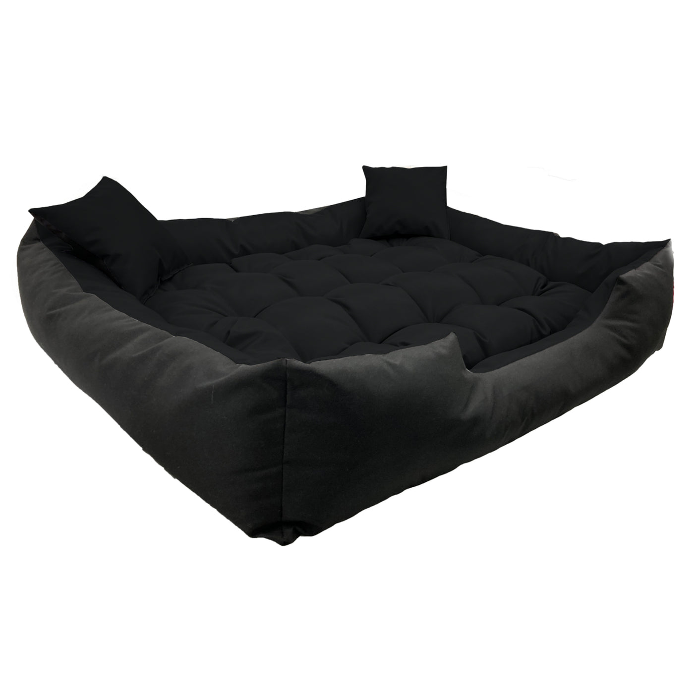 Cama KingDog Ecco para cães e gatos com almofada. Material impermeável lavável 55x45 cm cor preta