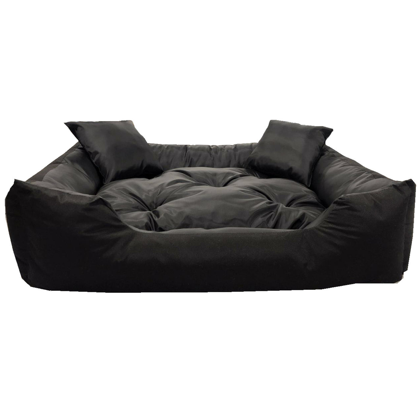 Cama para cães e gatos Ecco com almofada Cama para cães de nylon impermeável Cama para animais de estimação Lavável Material impermeável Dimensões internas: 100x80 / ​​Dimensões externas: 115x95cm, preta