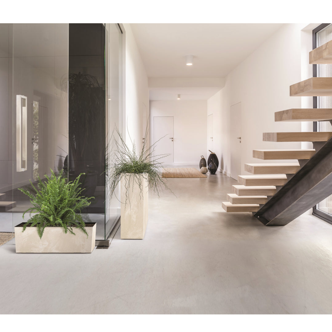 Prosperplast Urbi Case Floreira Efeito Concreto com vaso interno Floreira para interior e exterior Plástico Retangular 77x23,5x24,6cm (Antracite)