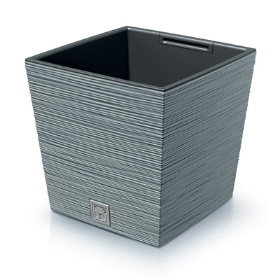 Vaso baixo Prosperplast Furu Square com inserto DFS300-422U - cor concreto (cinza)