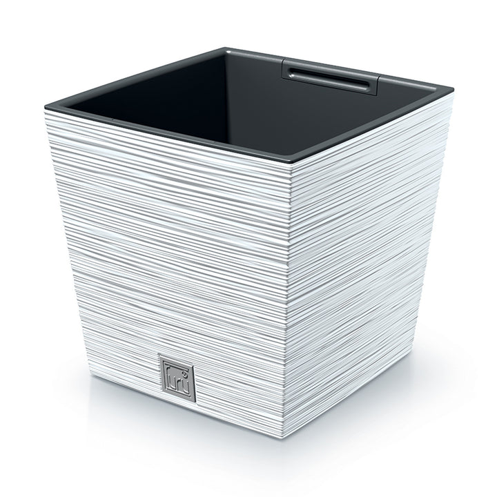 Pote baixo Prosperplast Furu Square com inserção DFS300-S449 - branco