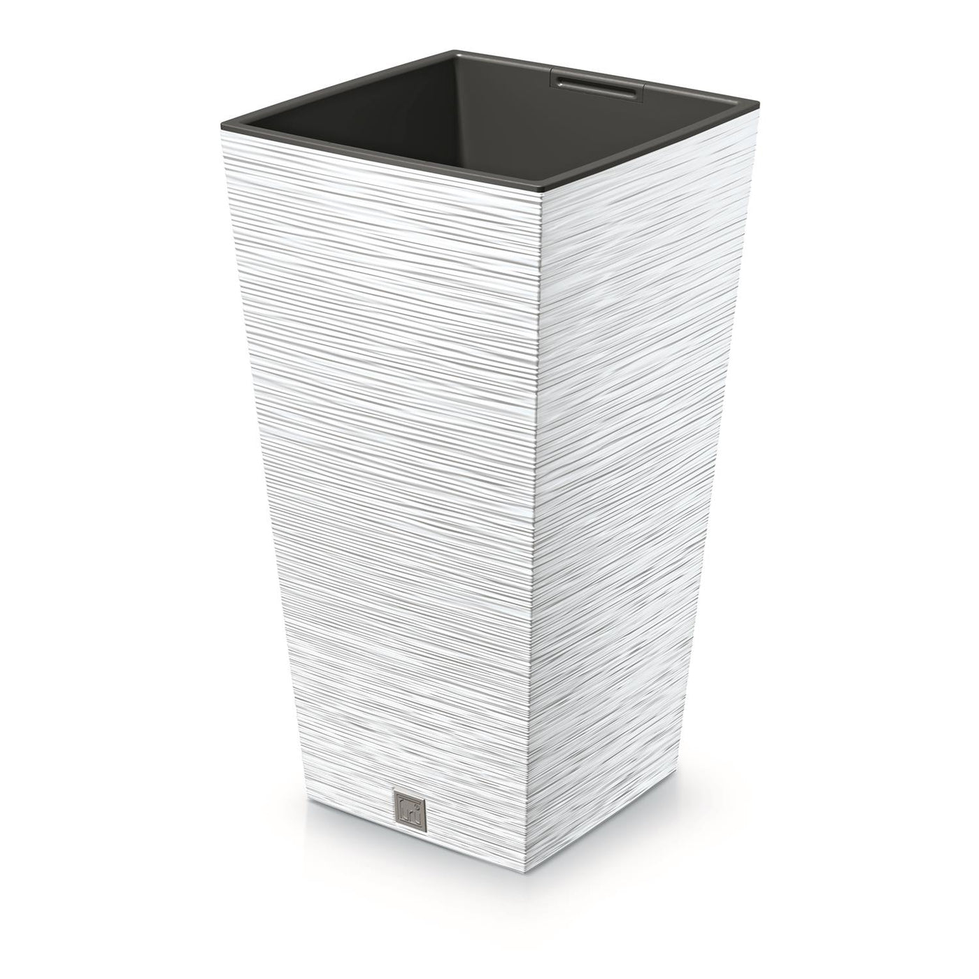 Vaso quadrado Prosperplast Furu com inserto DFSH200-S449 - branco