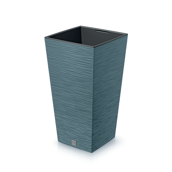 Prosperplast Furu Maceta cuadrada con inserto DFSH350-5415C - Color azul escandinavo