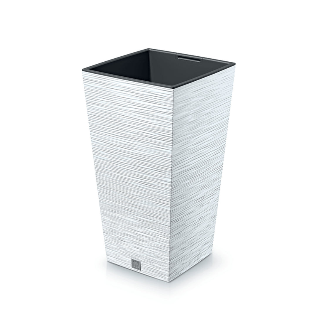 Vaso quadrado Prosperplast Furu com inserto DFSH350-S449 - branco