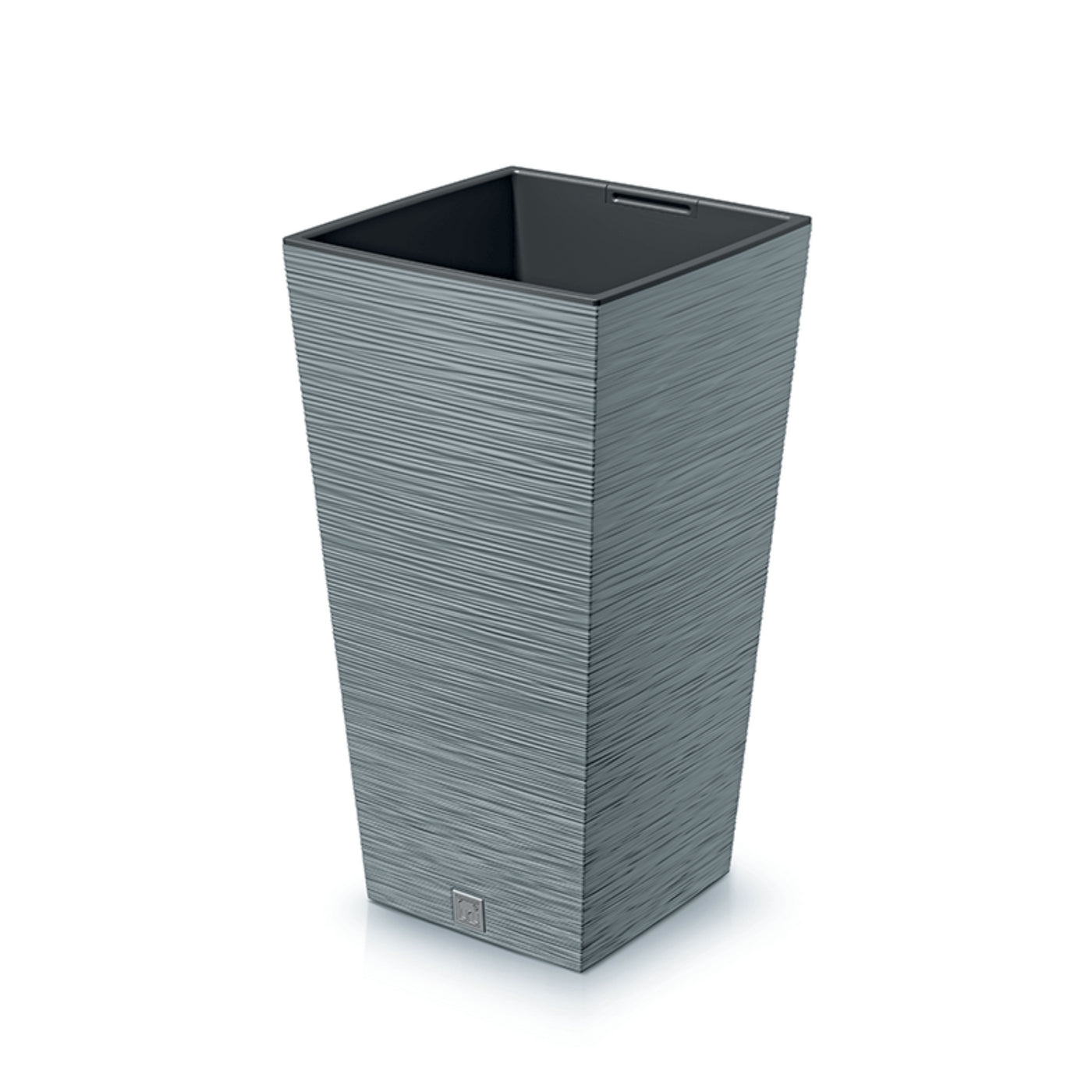 Vaso quadrado Prosperplast Furu com inserto DFSH400-422U - cor concreto (cinza)