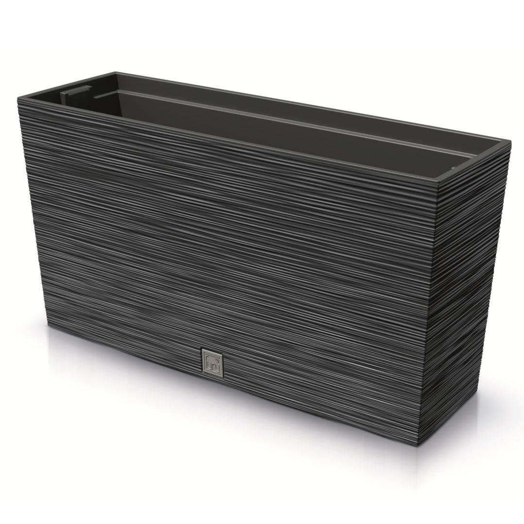 Prosperplast Furu Case Medio Jardinera con Maceta Macetero con Tiesto para Plantas Interior y Exterior Plástico Resistente Rectangular 77x23,5x40,6cm (Antracita)