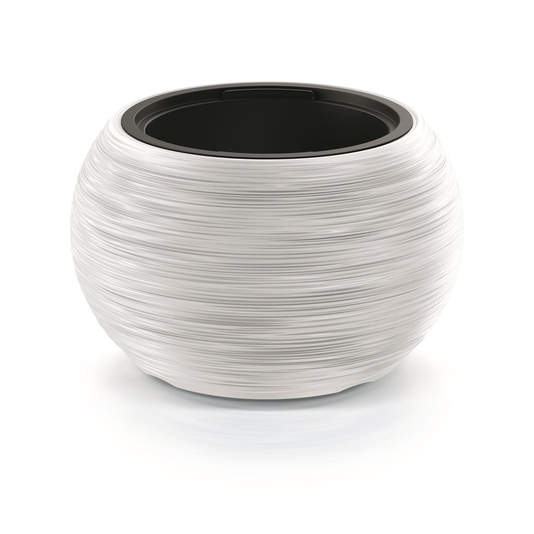 Plantador redondo Prosperplast Furu Bowl para plástico resistente a UV interno e externo Ø 435 mm (branco)
