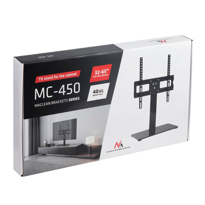 Suporte de TV universal Maclean MC-450 para móveis RTV Máx. 40kg, máx. Televisores VESA 400x400 32-65"