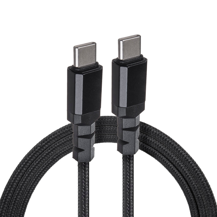 Cabo Maclean MCE493 2 x USB-C 15W compatível com transferência de dados QC 3.0 3A preto comprimento 1m