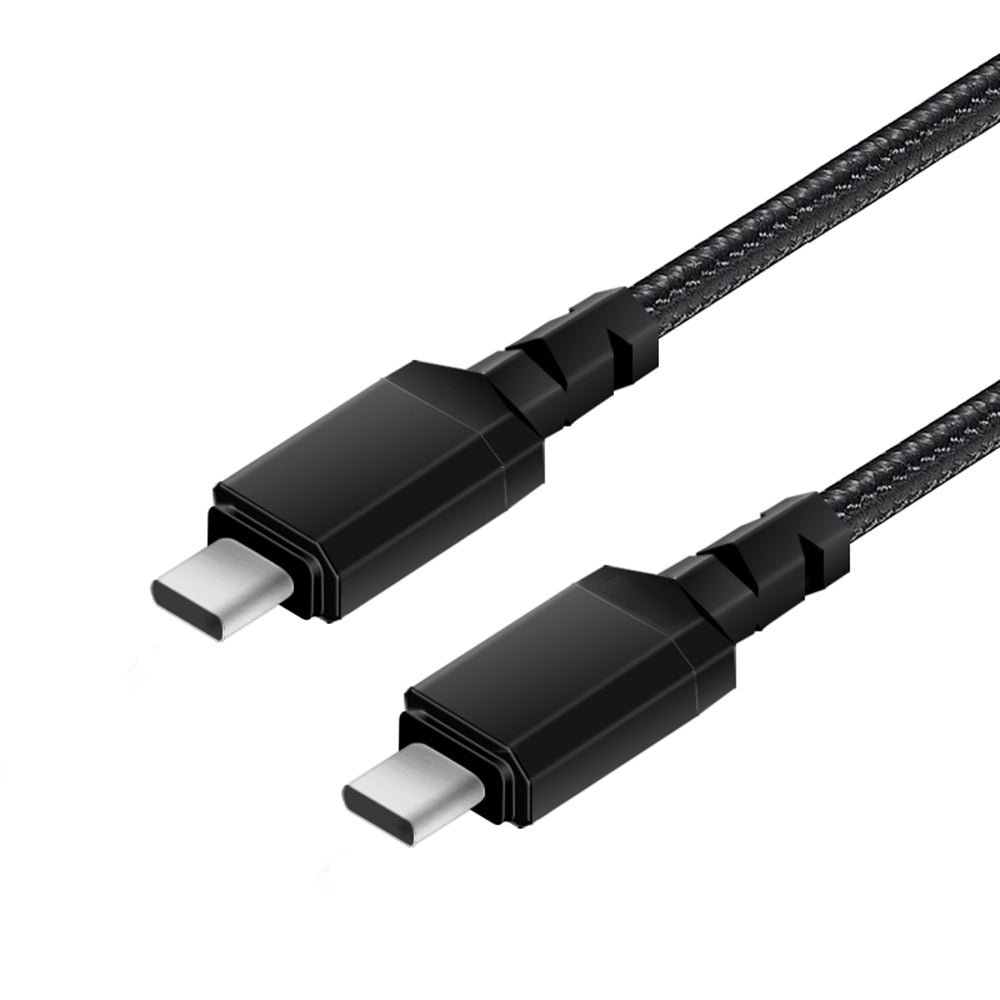 Maclean MCE493 Cable 2 x USB-C 15W Compatible con QC 3.0 Transferencia de Datos 3A Negro Longitud 1m