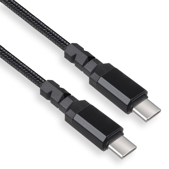 Cabo Maclean MCE493 2 x USB-C 15W compatível com transferência de dados QC 3.0 3A preto comprimento 1m